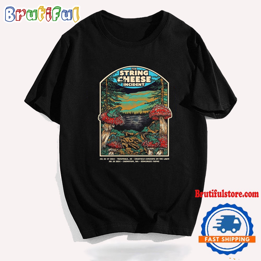 The String Cheese Incident July 25 27 28 2024 Troutdale OR And Carnation WA T Shirt