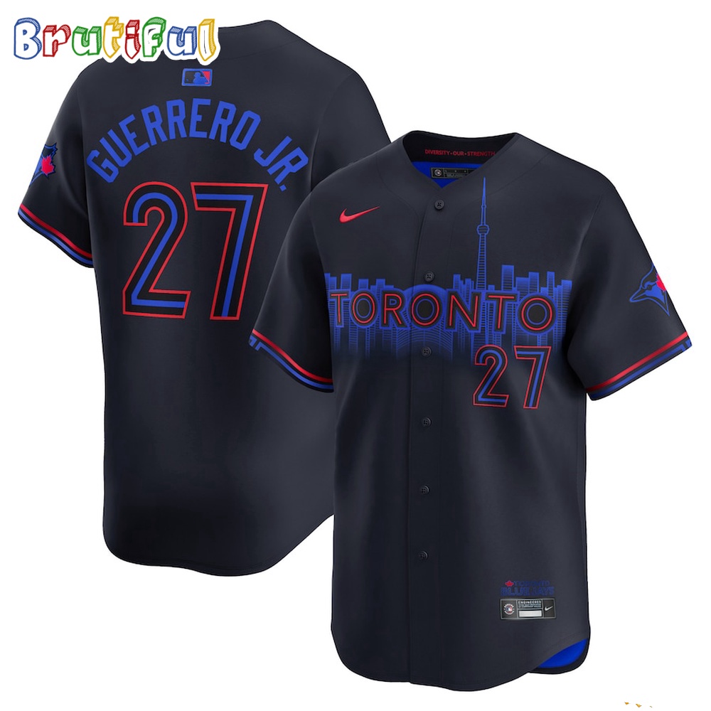 Toronto Blue Jays Vladimir Guerrero Jr Navy 2024 City Connect Baseball Jersey Shirt