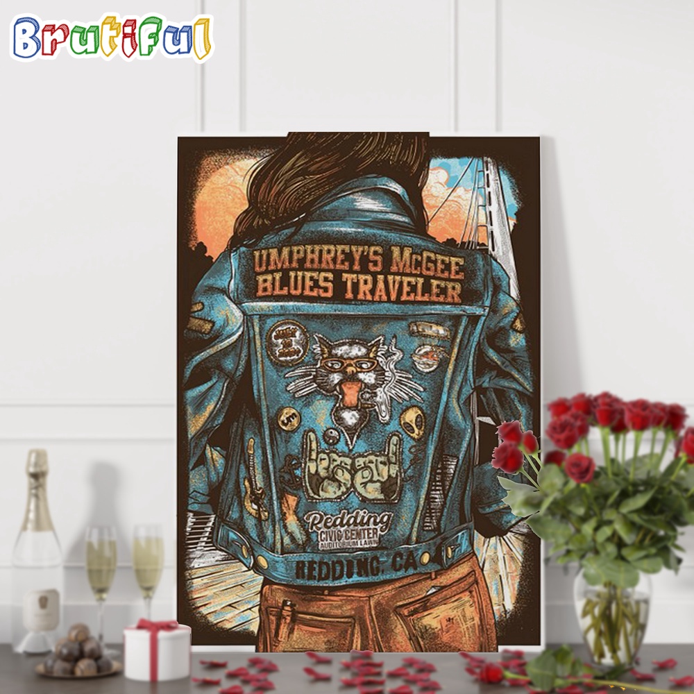 Umphrey's McGee July 18 2024 Redding Civic Center Auditorium Lawn Redding CA Wall Art Poster Canvas