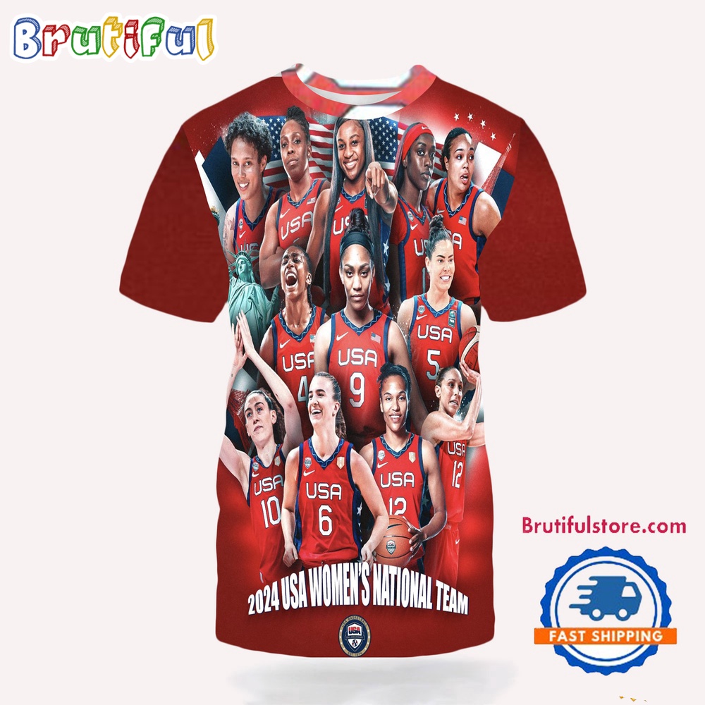 WNBA 2024 USA Womens Nationnal Team 3D Shirt