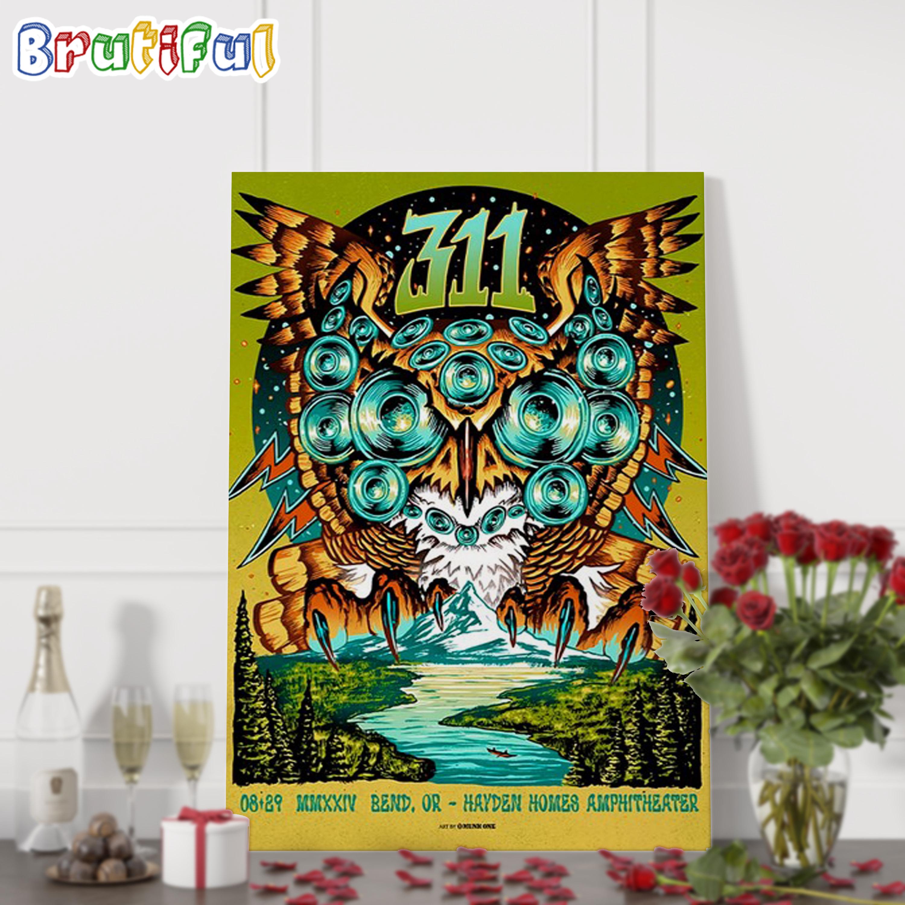 311 The Band Hayden Homes Amphitheater Bend OR August 29 2024 Tour Wall Art Poster Canvas