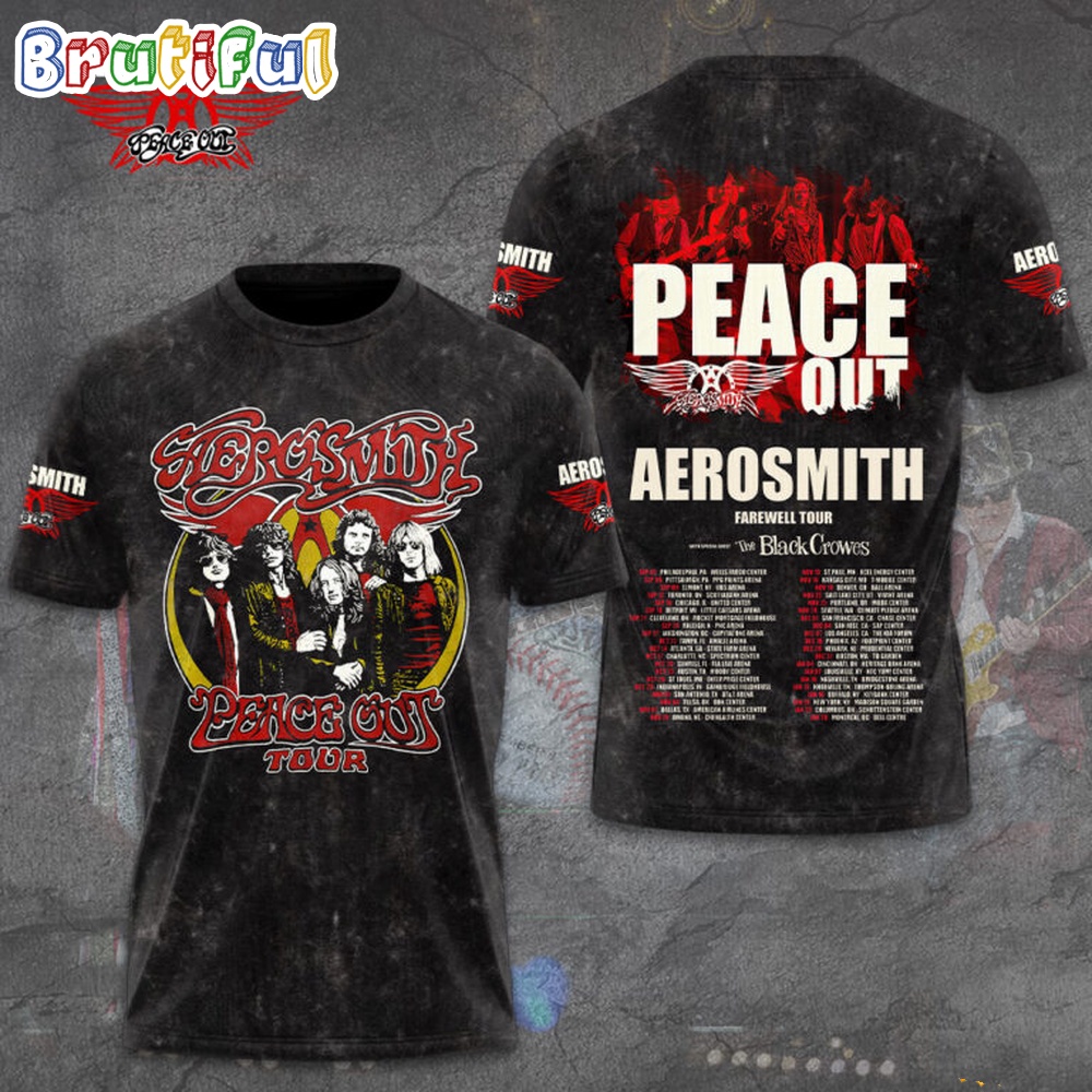 Aerosmith Peace Out Farewell Tour Schedule 3D Shirt