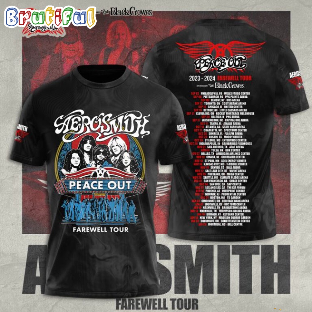 Aerosmith Peace Out Farewell Tour T Shirt