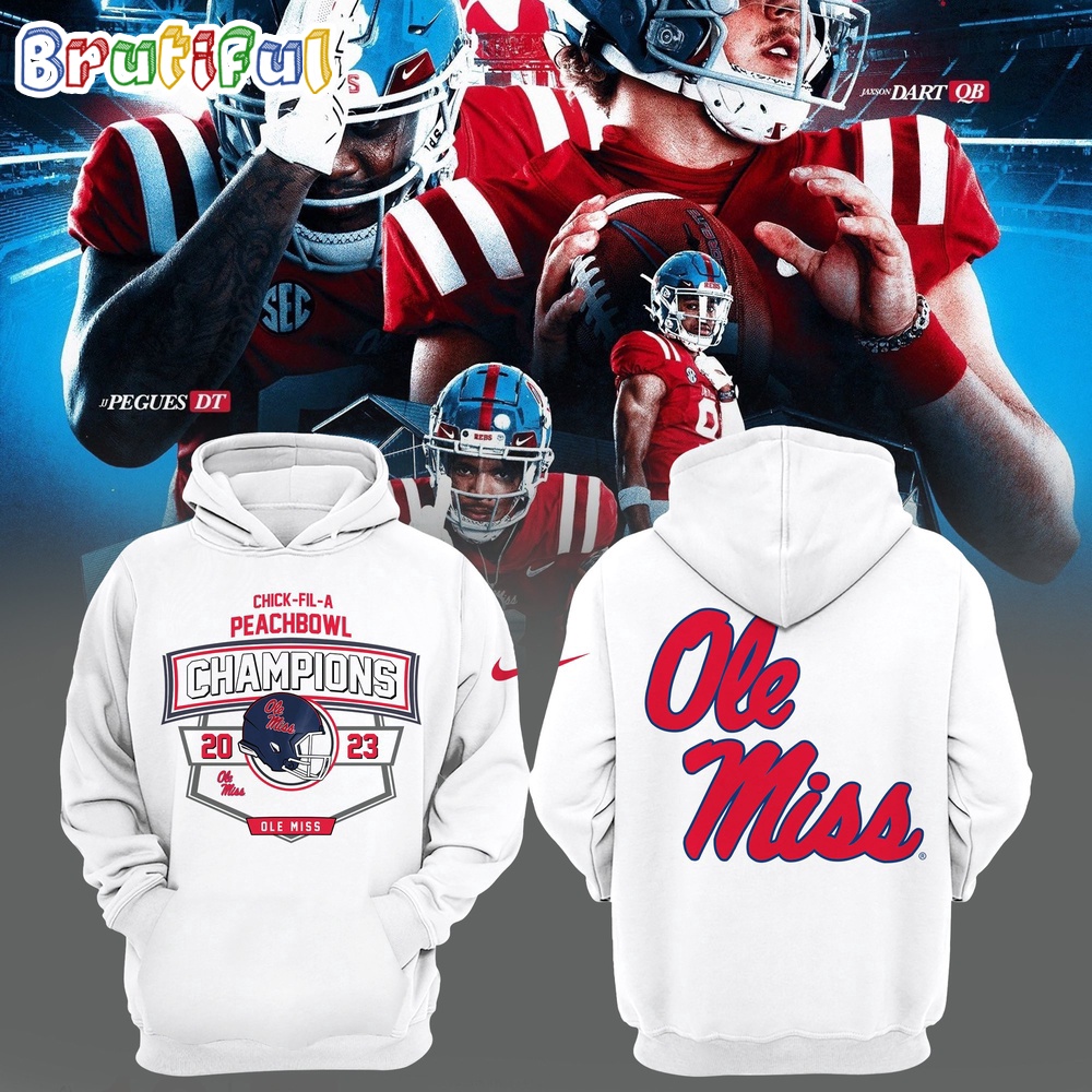Chick fil A Peach Bowl Champions Ole Miss Rebels Football Hoodie