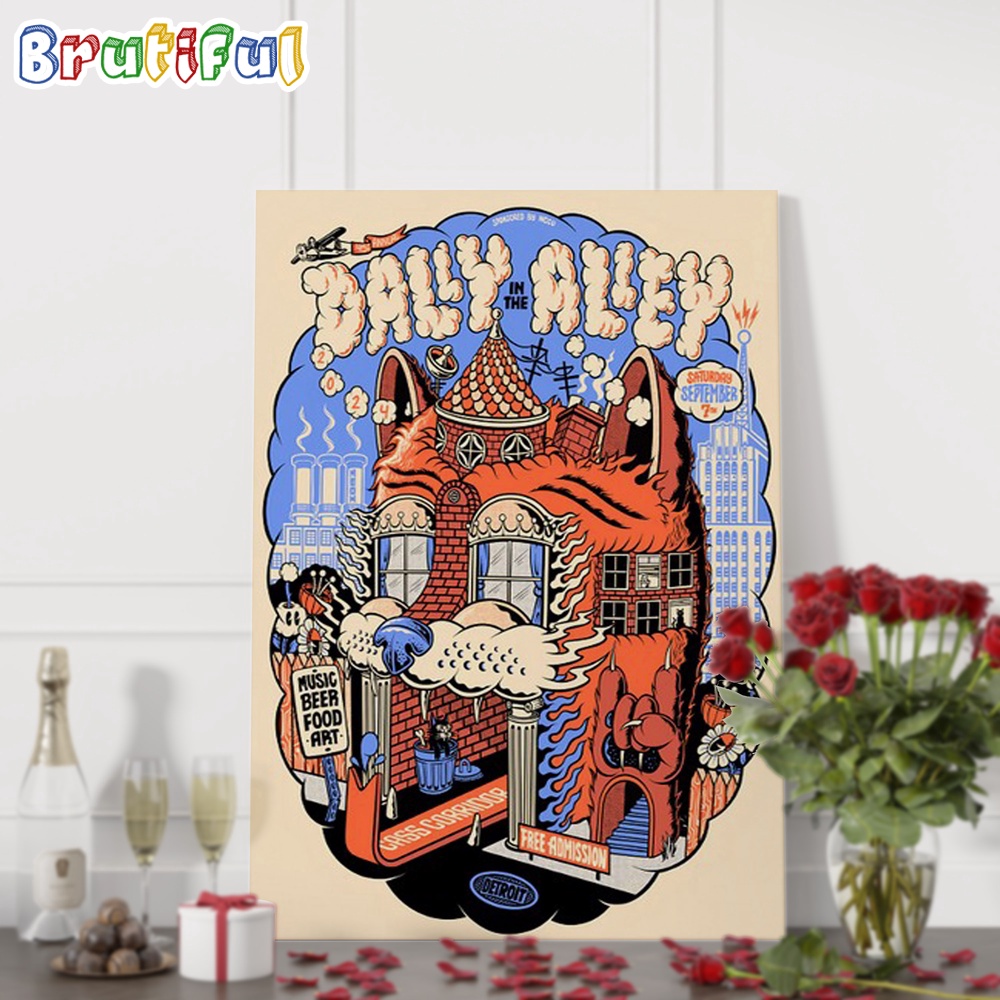 Dally In The Alley Detroit Michigan September 7 2024 Wall Art Poster Canvas