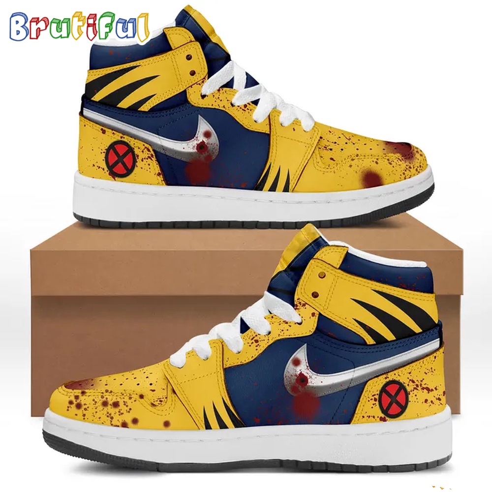 Deadpool And Wolverine Air Jordan 1 Hightop Shoes