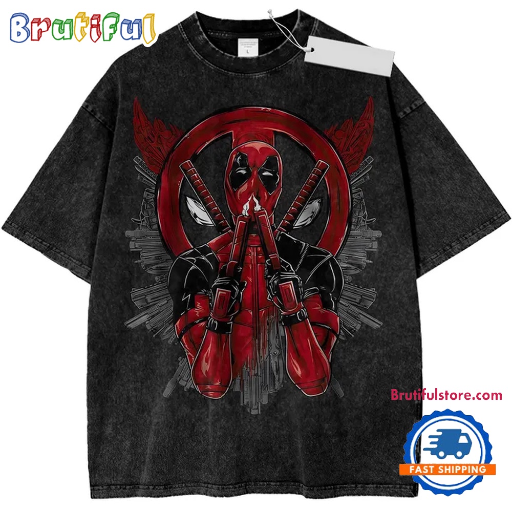 Deadpool Movies Fans Lover Unisex Mineral Wash T Shirt