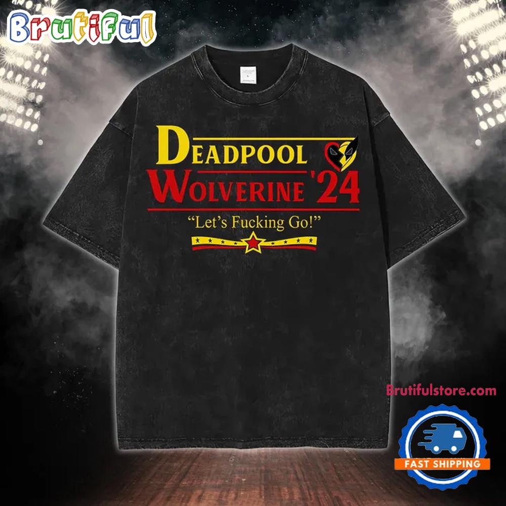 Deadpool Wolverine 2024 Fcking Go Unisex Mineral Wash T Shirt