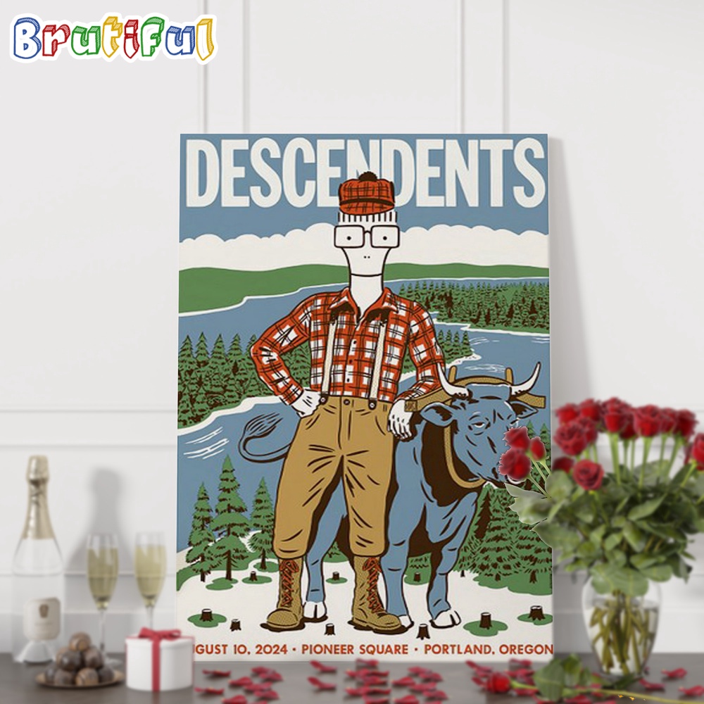 Descendents Pioneer Square Portland Oregon August 10 2024 Wall Art Poster Canvas