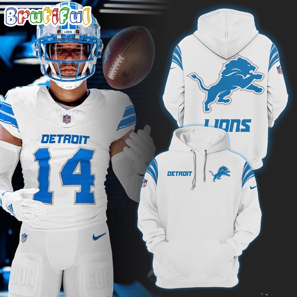 Detroit Lions NFL 2024 The 313 White Hoodie