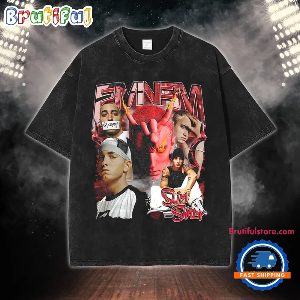 Eminem Slim Shady Unisex Mineral Wash T Shirt