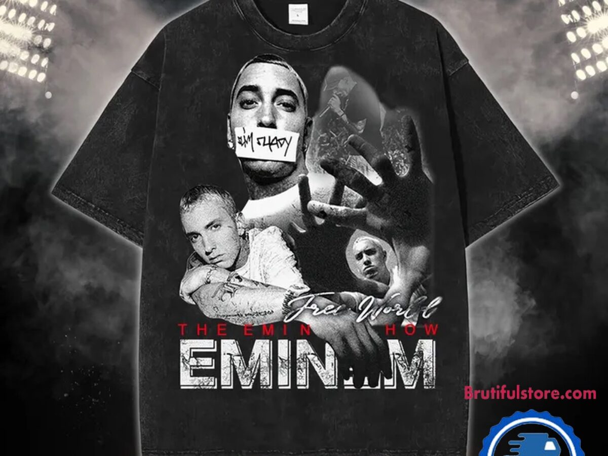 Free World The Eminem Slim Shady Show Unisex Mineral Wash T Shirt