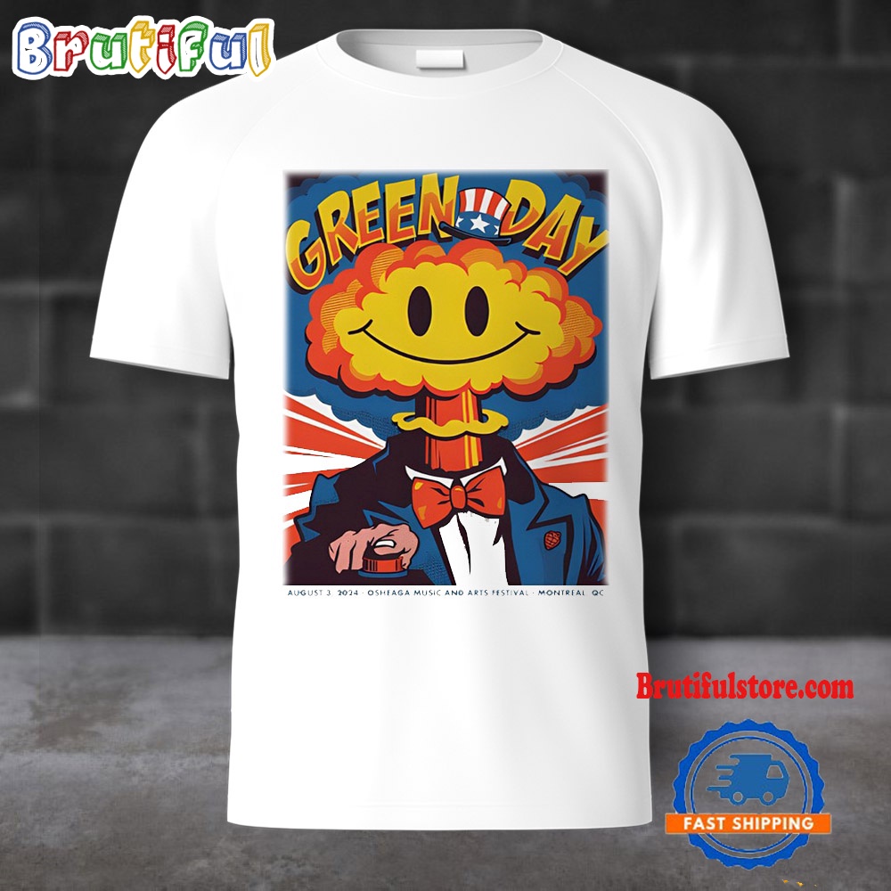 Green Day August 3 2024 Tour Live At OSHEAGA Music And Arts Festival Montreal QC T Shirt