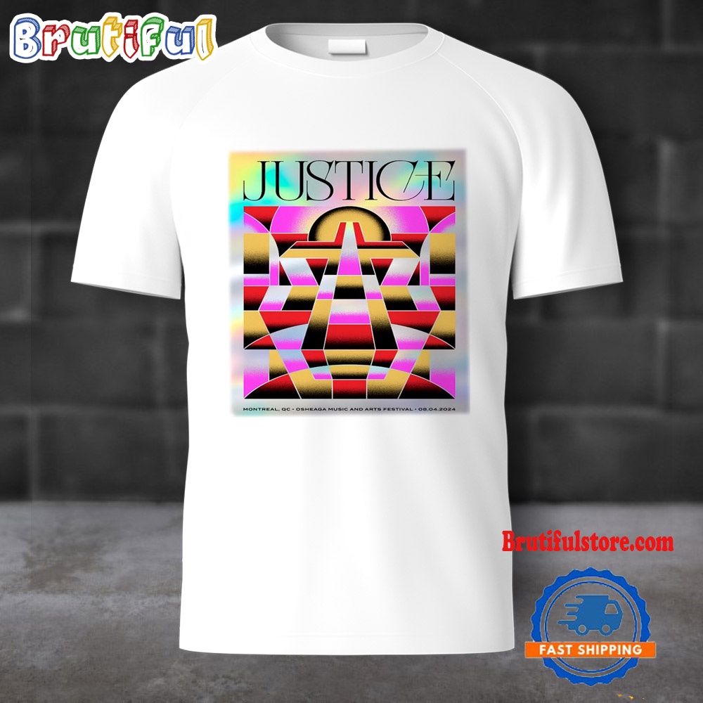 JUSTICE August 4 2024 Oshega Music And Festival Montreal QC T Shirt