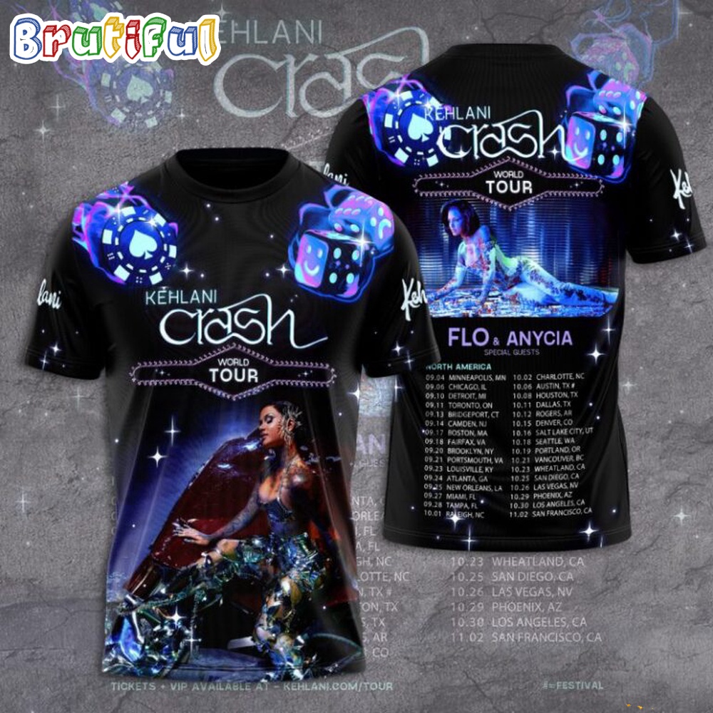 Kehlani Crash Tour Schedule Fans Lover T Shirt