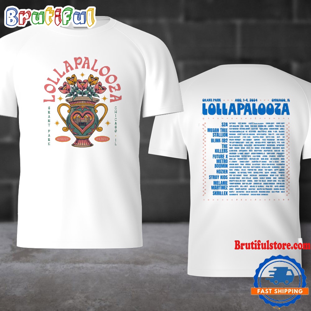 Lollapalooza August 1 4 2024 Grant Park Chicago IL III T Shirt 1