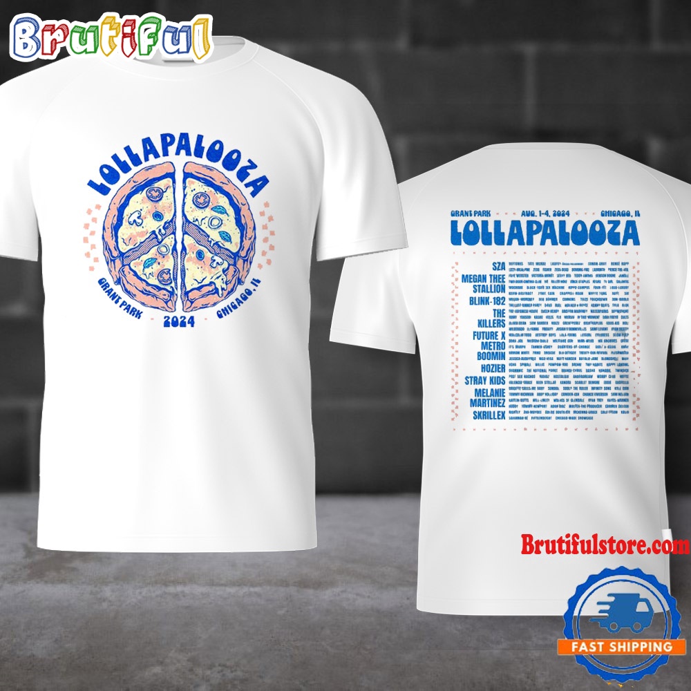 Lollapalooza Tour August 1 4 2024 Grant Park Chicago IL Event T Shirt