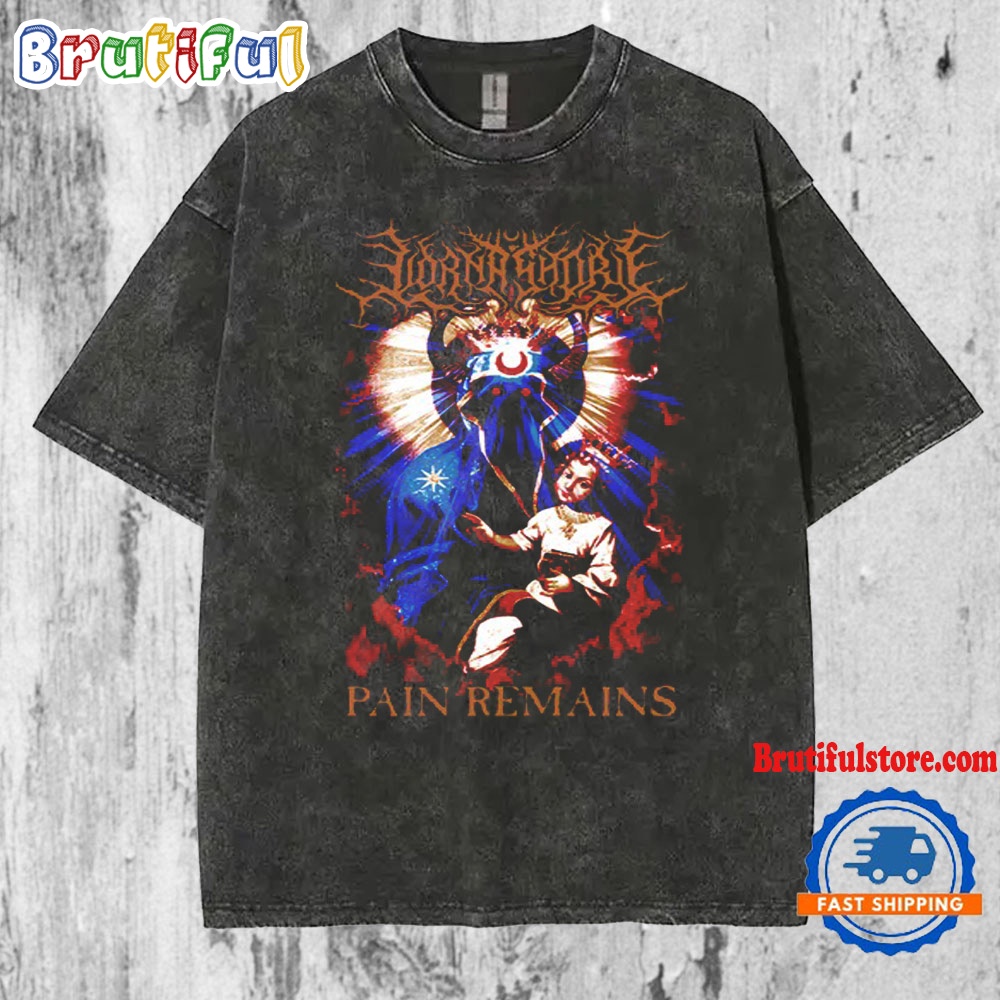 Lorna Shore Burn In The Embers 2024 Unisex Mineral Wash T Shirt