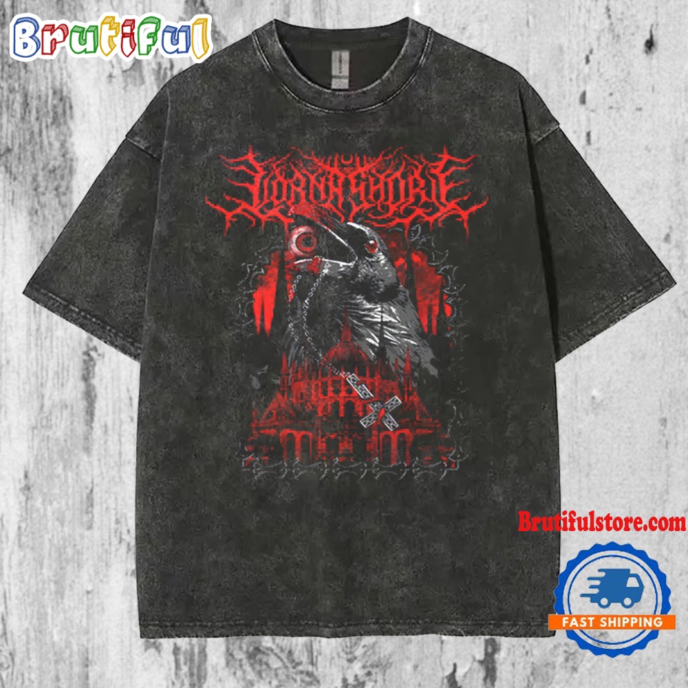 Lorna Shore Crow Mineral Wash T Shirt
