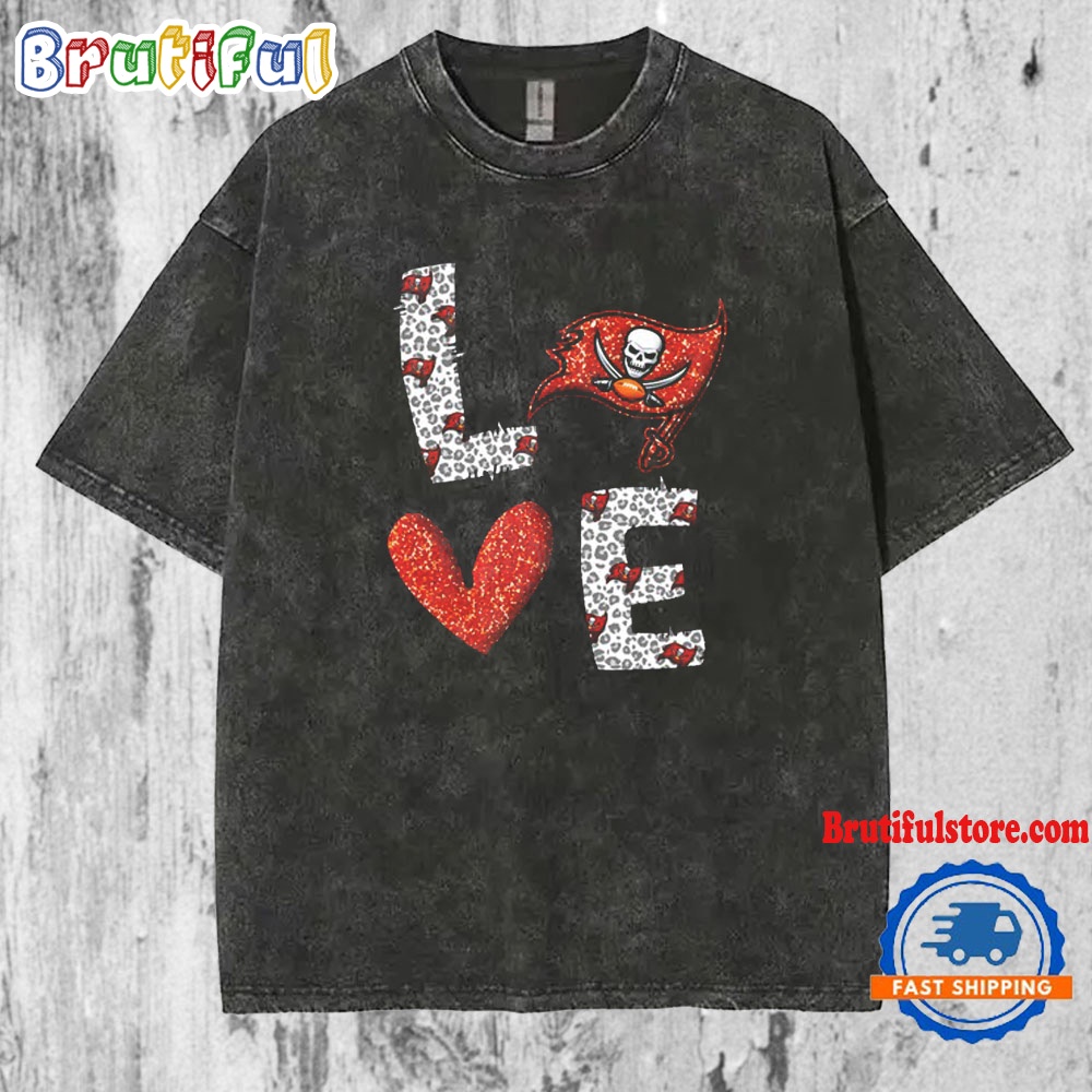 Love Tampa Bay Buccaneers Football Mineral Wash T Shirt