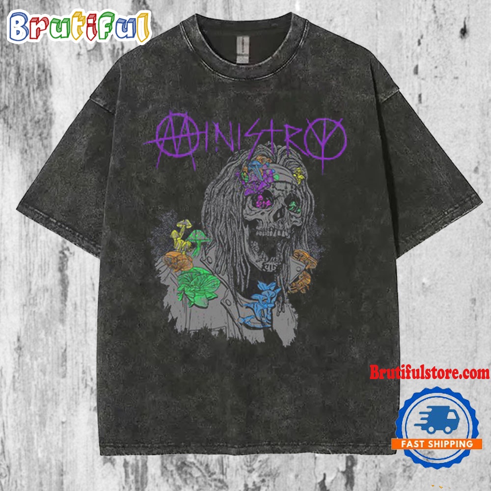 Ministry Mushroom North America 2024 Tour Mineral Wash T Shirt