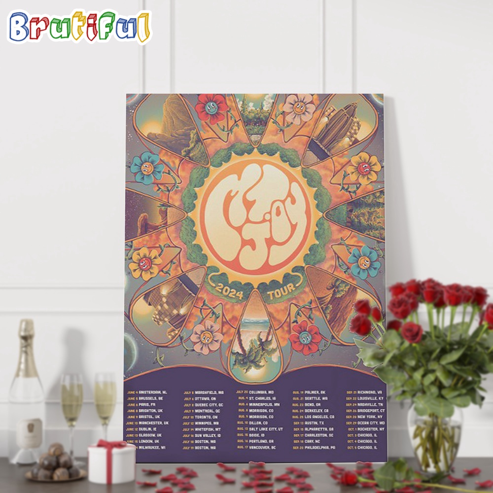 Mt Joy 2024 Tour Concert Wall Art Poster Canvas