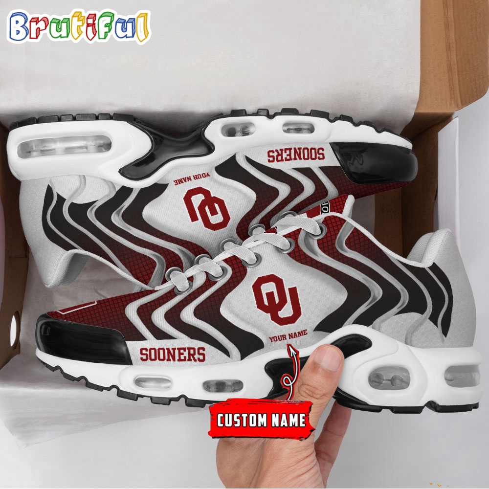 NCAA Oklahoma Sooners Logo Football Team Design Air Max Plus Shoes