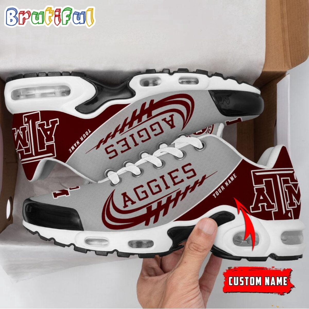 Men\'s Custom Texas Tech Air Max Plus Nike Air Max Plus By You Custom Shoes. Nike.com main image 4