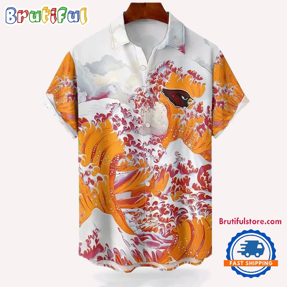 NFL Arizona Cardinals Football Special Great Wave Hawaiian Shirt 1