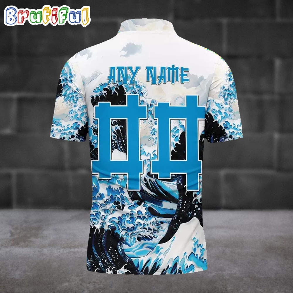 NFL Carolina Panthers Football Great Wave Polo Shirt 2