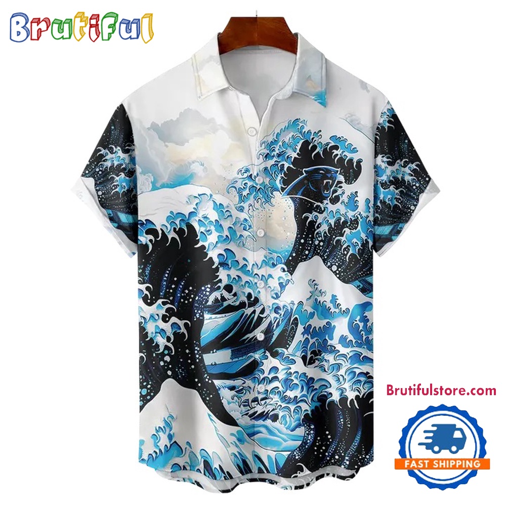 NFL Carolina Panthers Football Special Great Wave Hawaiian Shirt 1