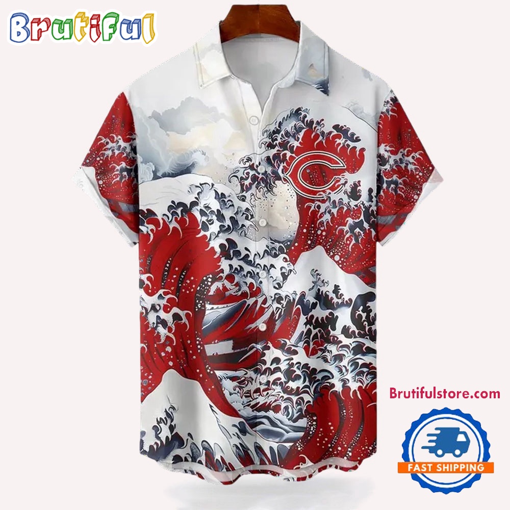 NFL Chicago Bears Football Special Great Wave Hawaiian Shirt 1
