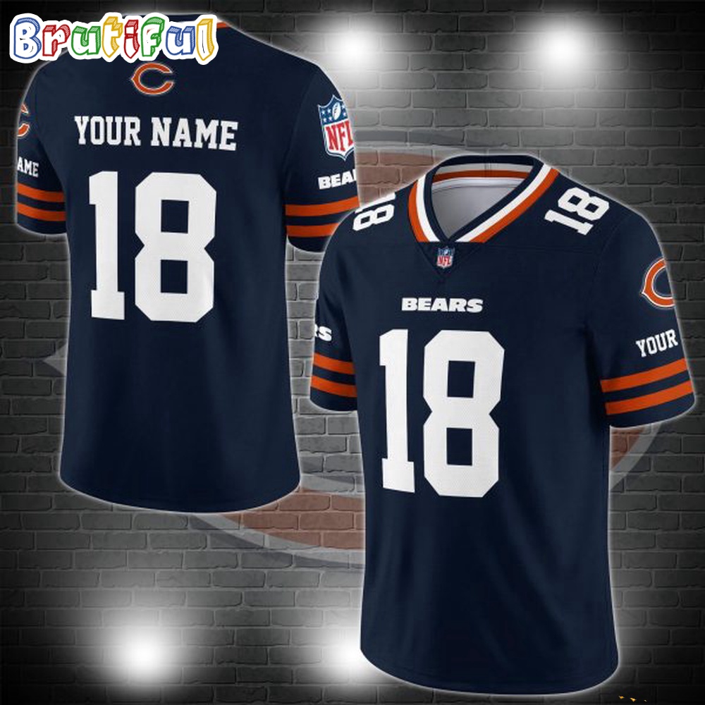NFL Chicago Bears Logo Team Custom Football Jersey Football Jersey Shirt