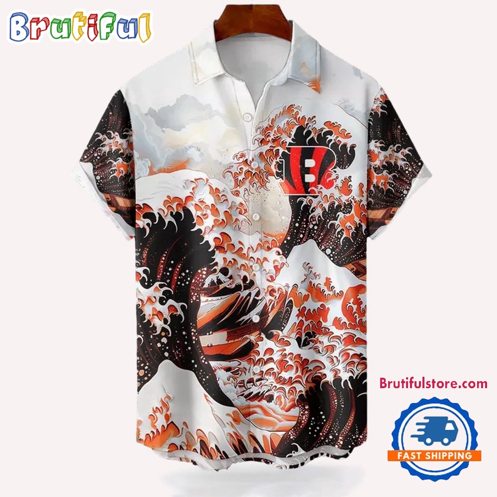 NFL Cincinnati Bengals Football Special Great Wave Hawaiian Shirt 1