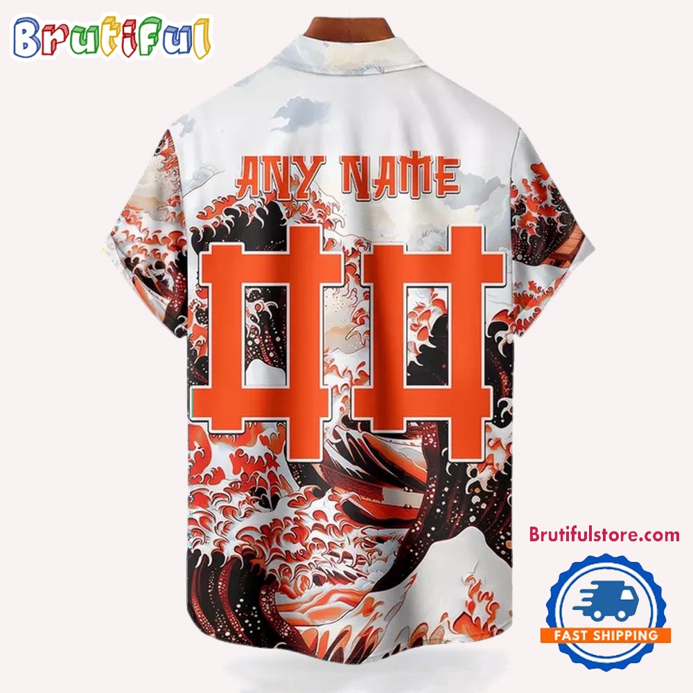 NFL Cleveland Browns Football Special Great Wave Hawaiian Shirt 2