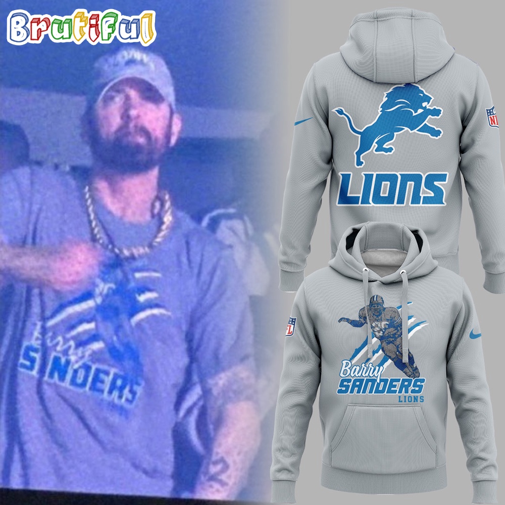NFL Detroit Lions Barry Sanders 20 Hoodie Shirt