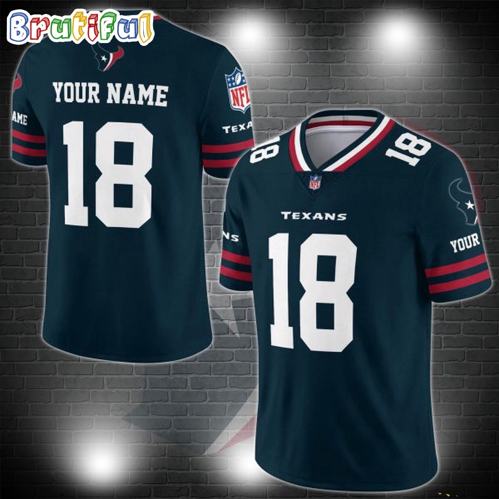 NFL Houston Texans Logo Team Custom Football Jersey Football Jersey Shirt