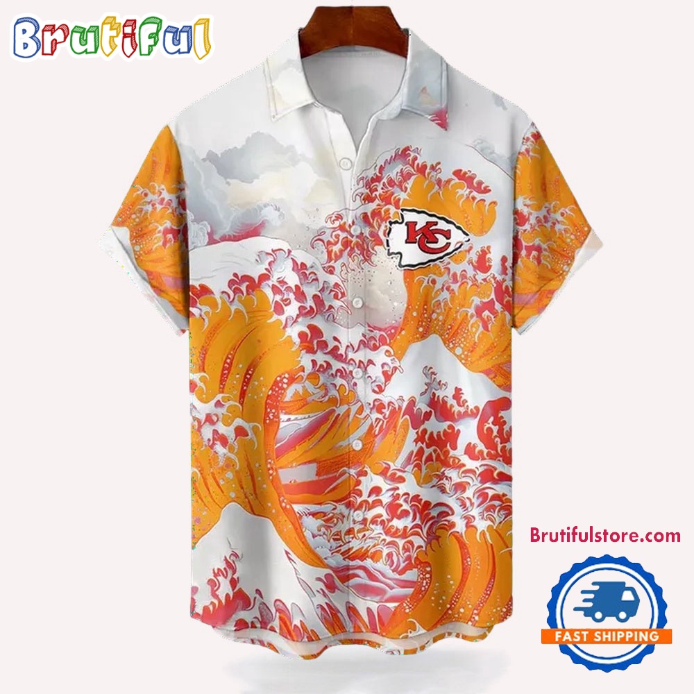 NFL Kansas City Chiefs Football Special Great Wave Hawaiian Shirt 1
