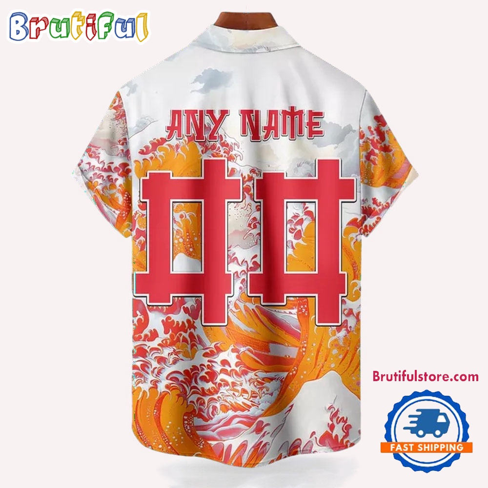 NFL Kansas City Chiefs Football Special Great Wave Hawaiian Shirt 2