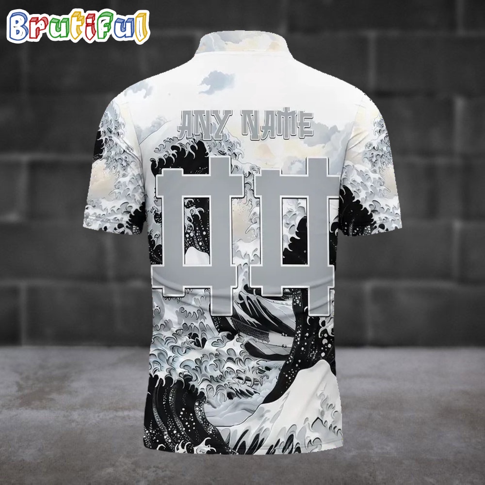 NFL Las Vegas Raiders Football Great Wave Polo Shirt 2