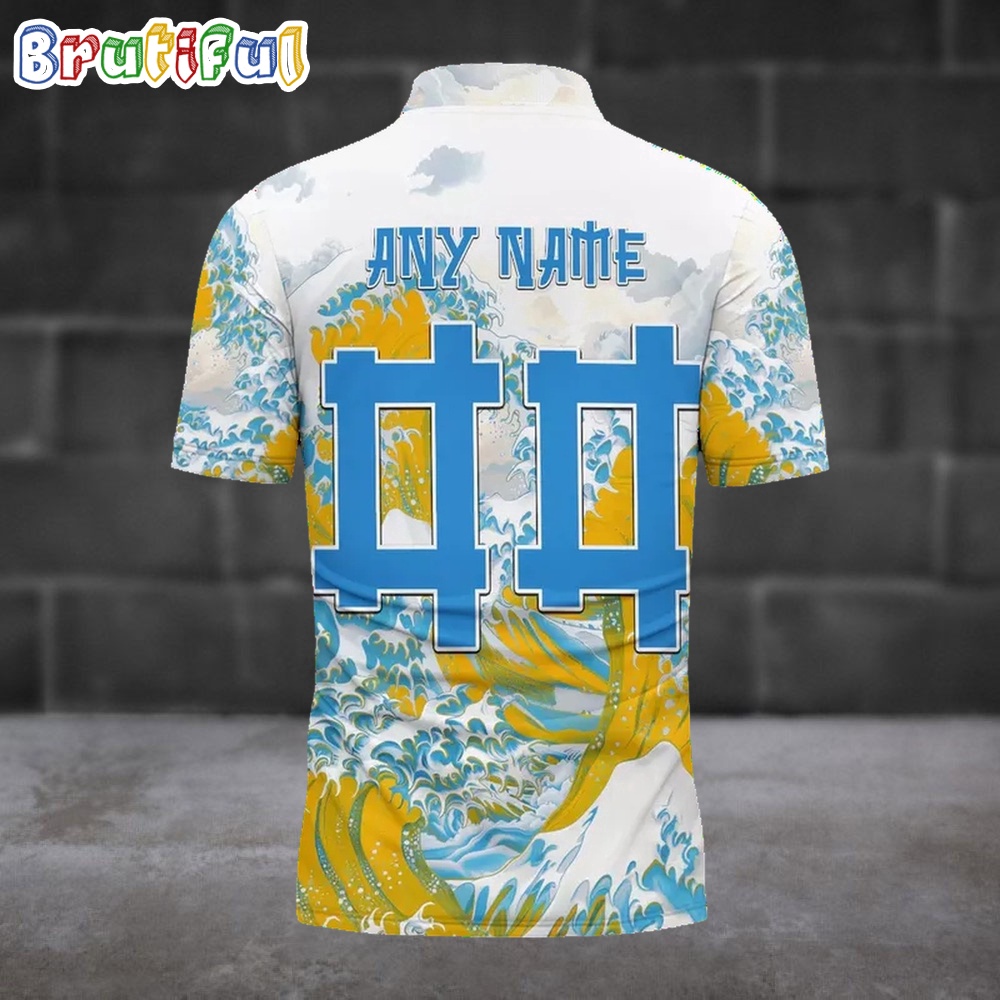 NFL Los Angeles Chargers Football Great Wave Polo Shirt 2