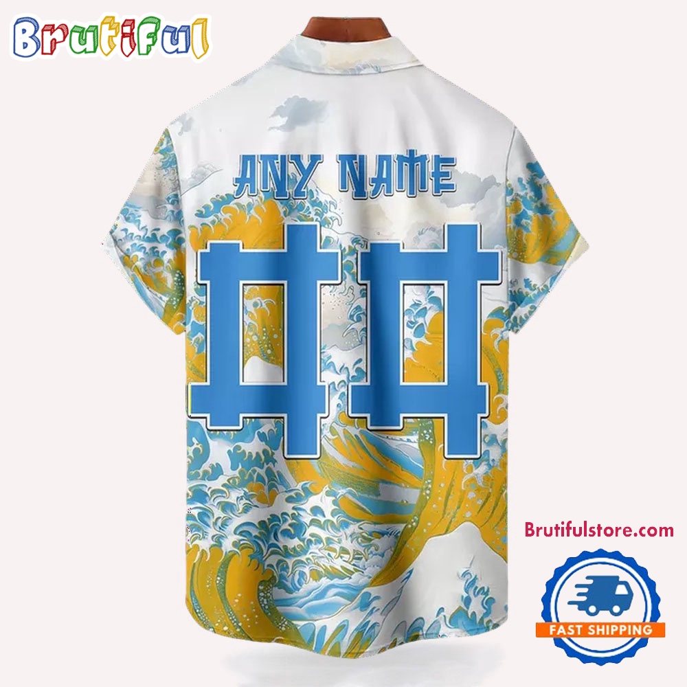 NFL Los Angeles Chargers Football Special Great Wave Hawaiian Shirt 2