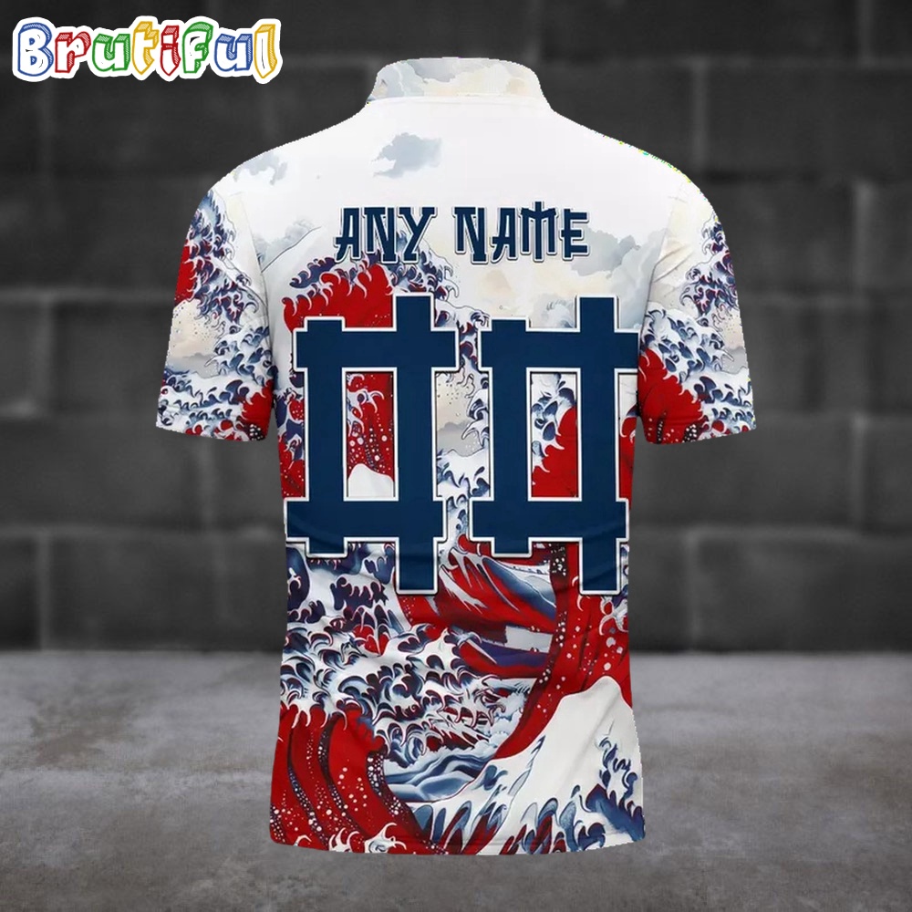 NFL New England Patriots Football Great Wave Polo Shirt 2