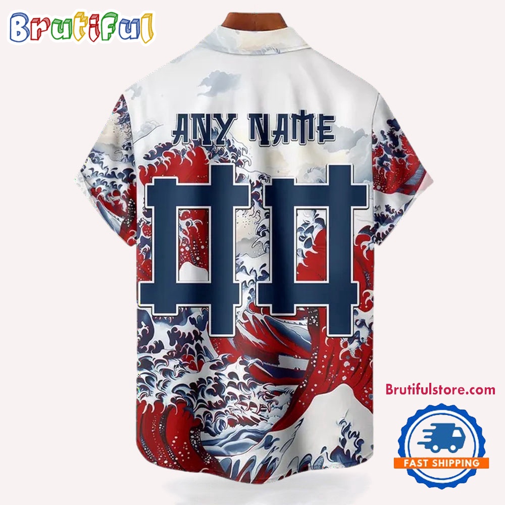 NFL New England Patriots Football Special Great Wave Hawaiian Shirt 2