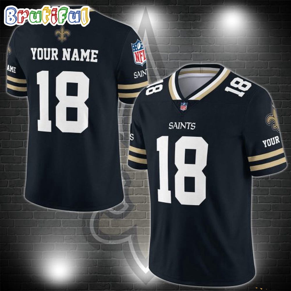 NFL New Orleans Saints Logo Team Custom Football Jersey Football Jersey Shirt