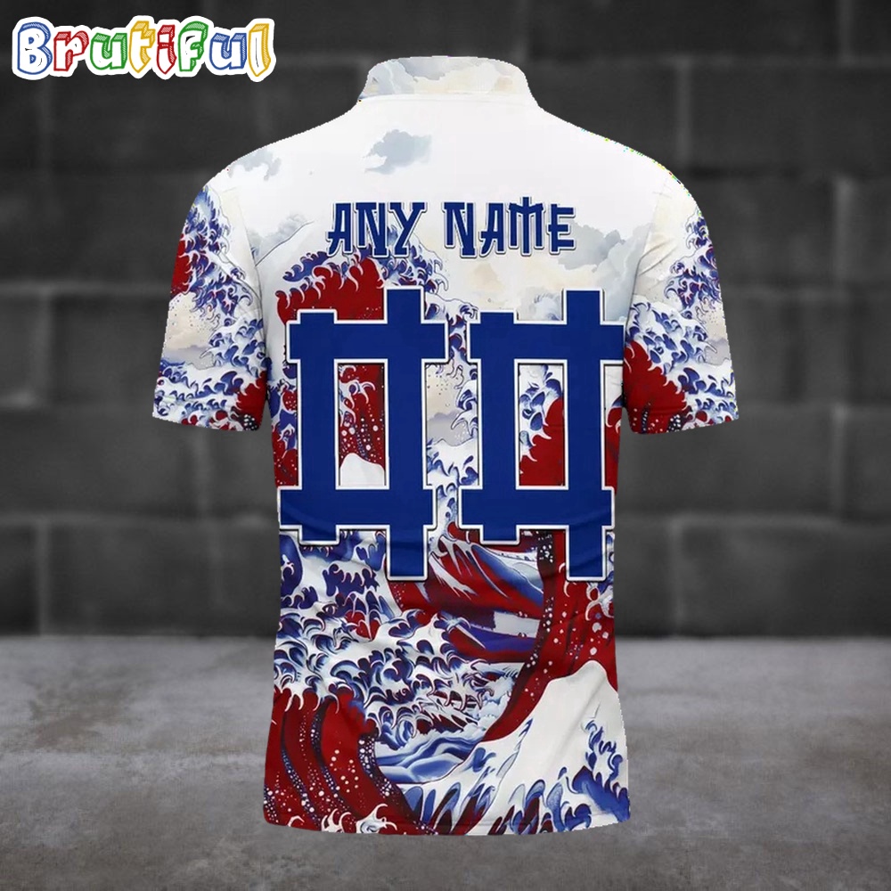 NFL New York Giants Football Great Wave Polo Shirt 2