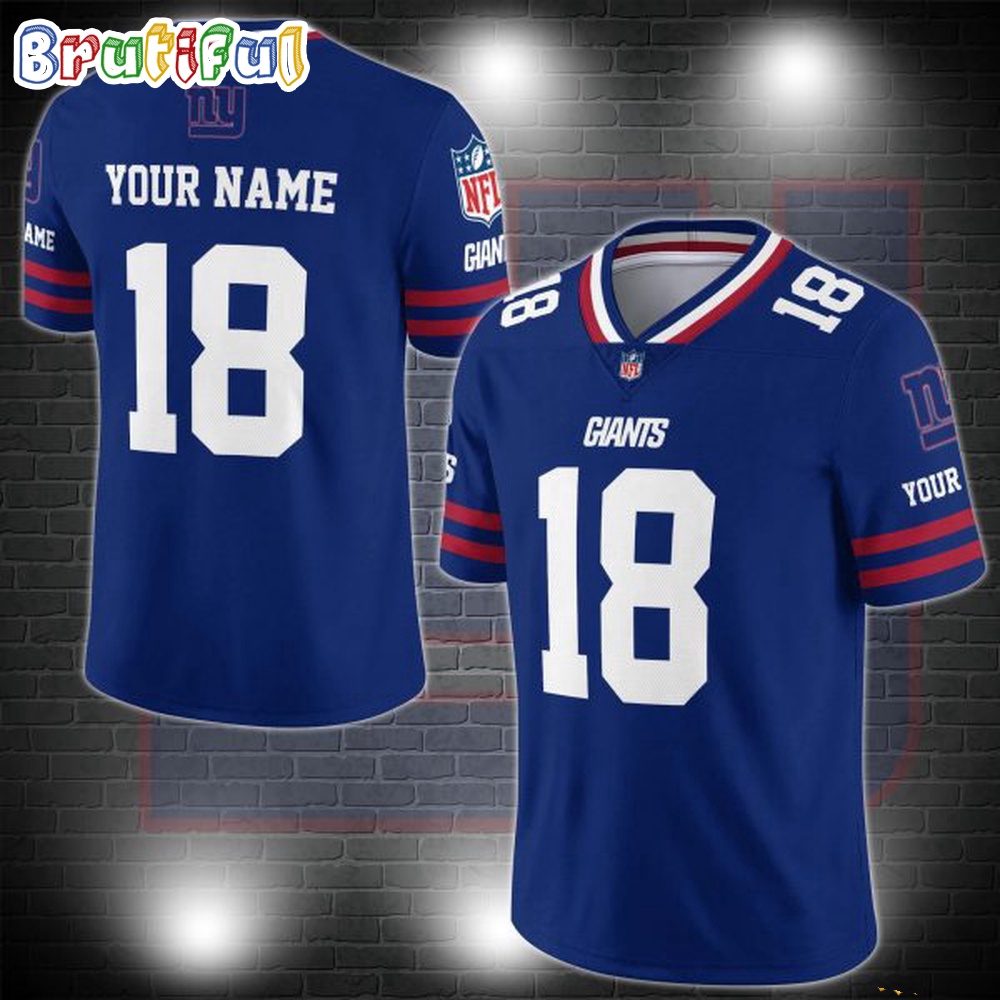 NFL New York Giants Logo Team Custom Football Jersey Football Jersey Shirt