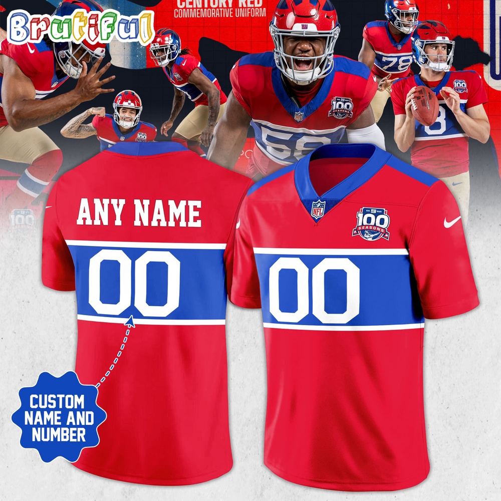 NFL New York Giants Starter 100th Season Prime Game Football Jersey