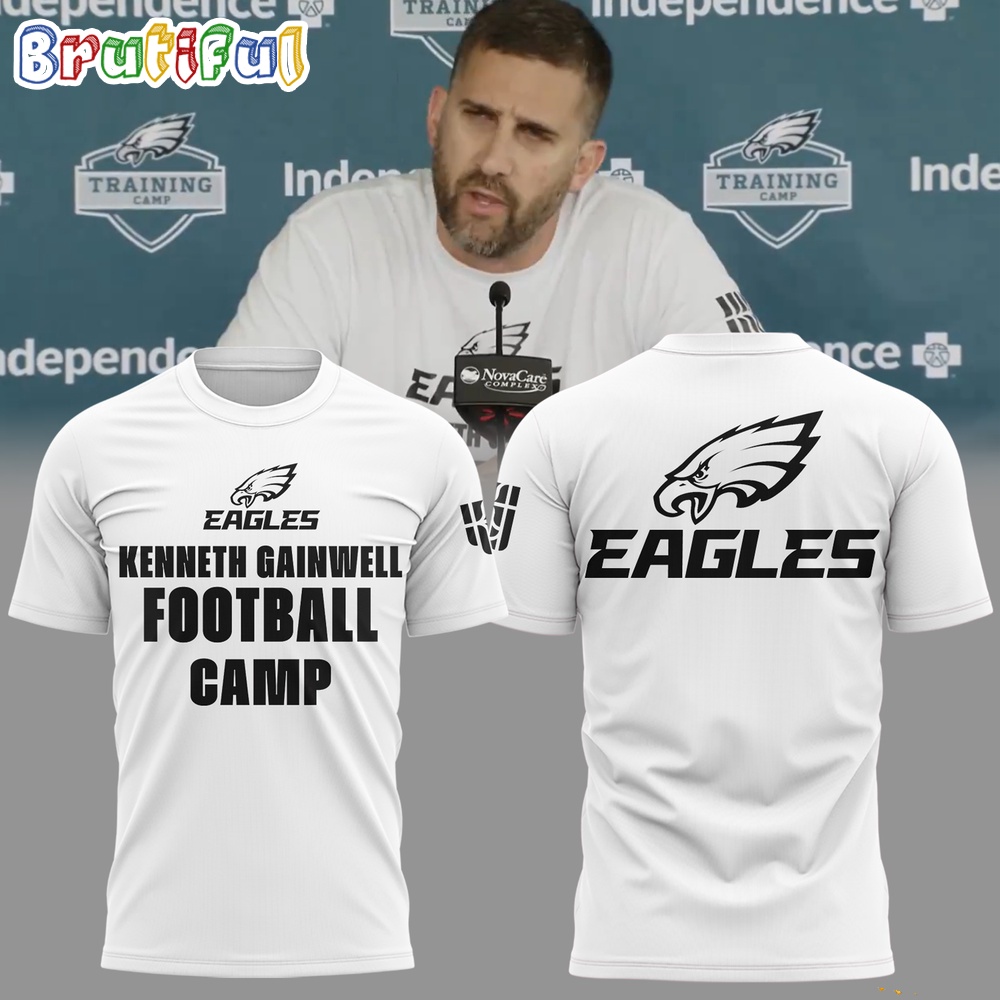 NFL Philadelphia Eagles Coach Nick Sirianni Kenneth Gainwell Football Camp T Shirt