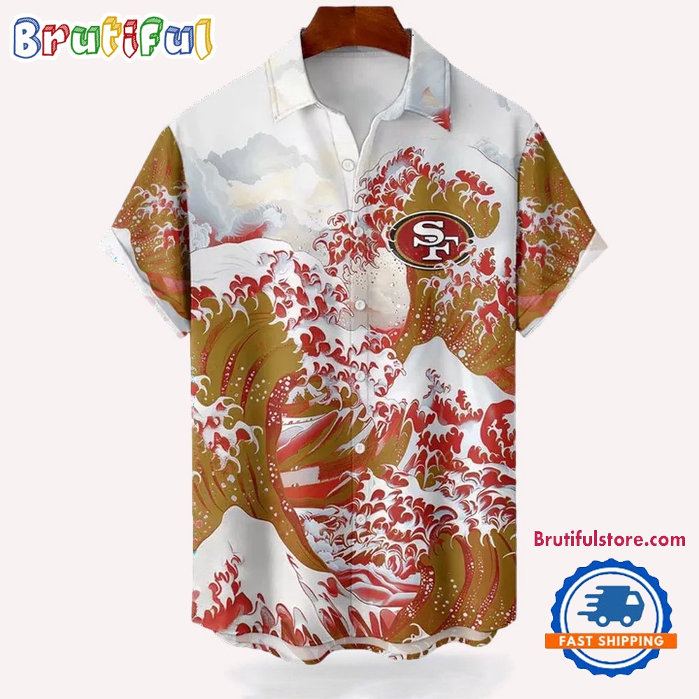 NFL San Francisco 49ers Football Special Great Wave Hawaiian Shirt 1